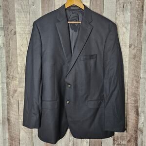 Lauren Ralph Lauren Navy Blue 100% Wool Suite Jacket Coat Men's 48 Regular Gift